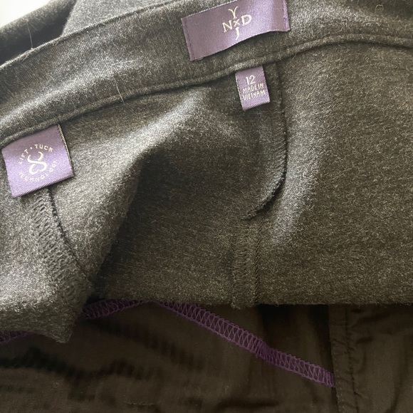 NYDJ Grey flannel stretch pants - Picture 2 of 3